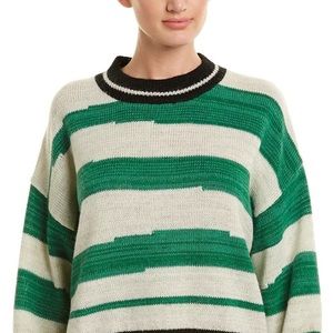 Isabel Marant Etoile Glowy Striped Pullover Sweater in Green FR 40